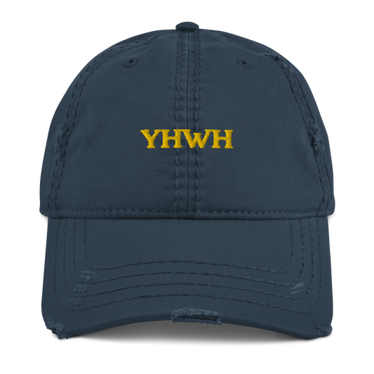 YAHWEH DISTRESSED DAD HAT